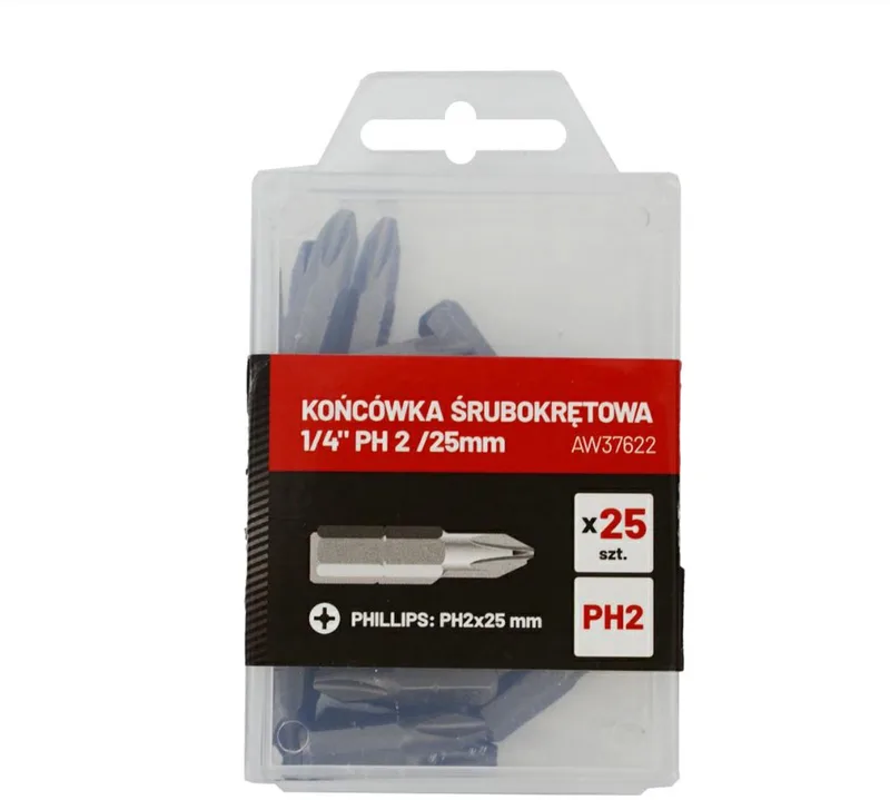 Schroevendraaierbit - PH2 - 25mm - Set van 25 fra AWTOOLS, Metaal – produktbillede