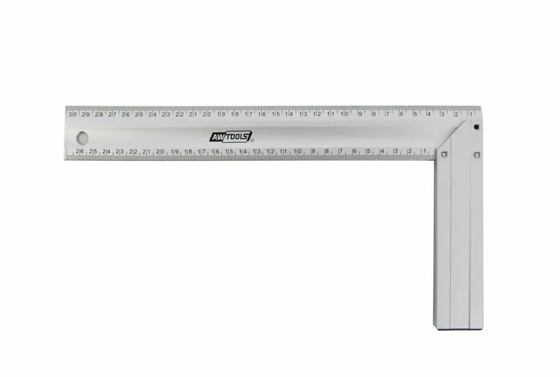 Serie - Aluminium Winkelhaak - 300mm - Corrosiebestendig - Nauwkeurige Maatverdeling de AWTOOLS, Argent – image du produit