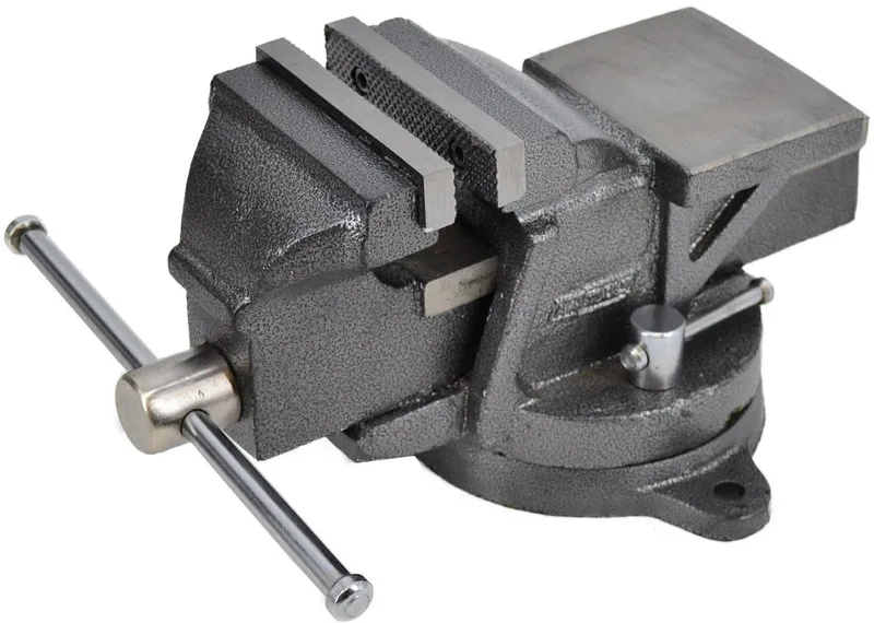 Serie - Roestvrijstalen Bankschroef - 150mm - Draaibare Basis - Heavy Duty de AWTOOLS, Gris – image du produit