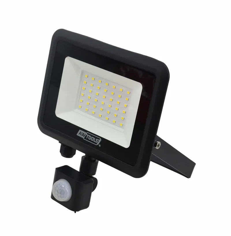 Serie - SLIM LED Bouwlamp - 30W - Bewegingssensor - 6000K de AWTOOLS, Noir – image du produit