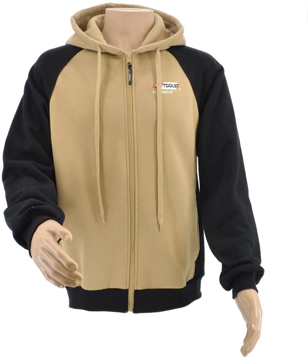 T6 - Professioneel Werkjack - Versterkte Ellebogen - Veel Zakken - Beige/Zwart från AWTOOLS, Beige, Svart, S – produktbild