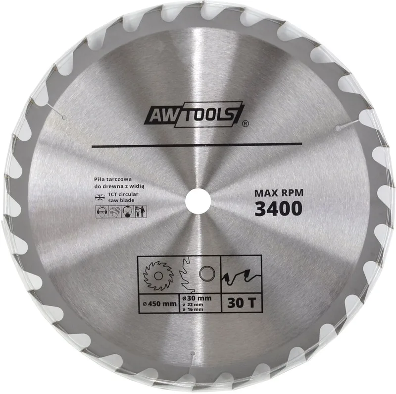 TCT Cirkelzaagblad - 300mm - 60 Tanden - Voor Hout by AWTOOLS – product image