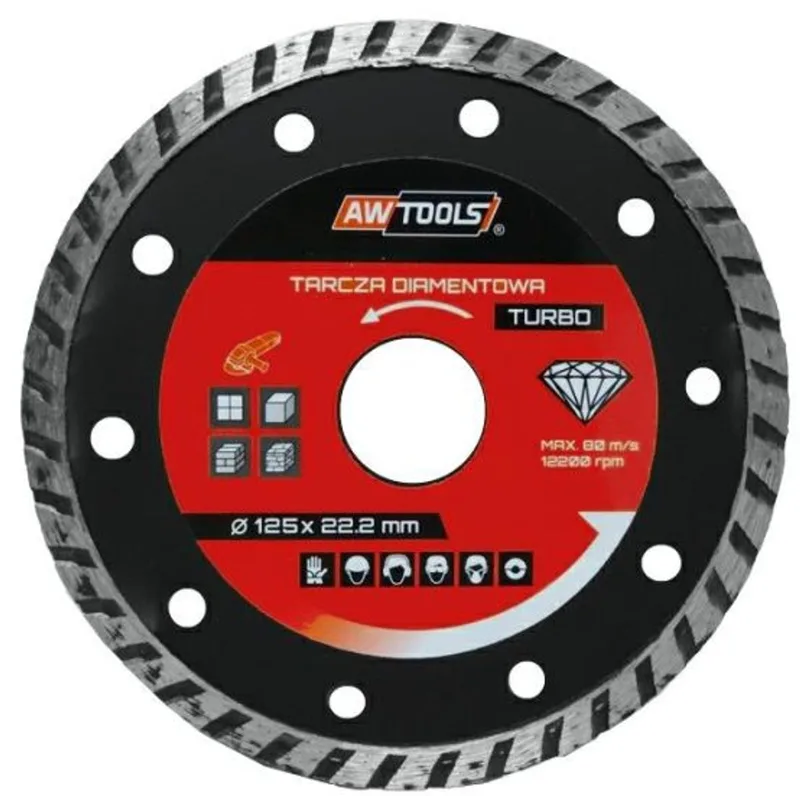 Turbo Serie - Diamanten Zaagblad - 350mm - Betoncoupe - Voor Droog Gebruik de AWTOOLS – image du produit
