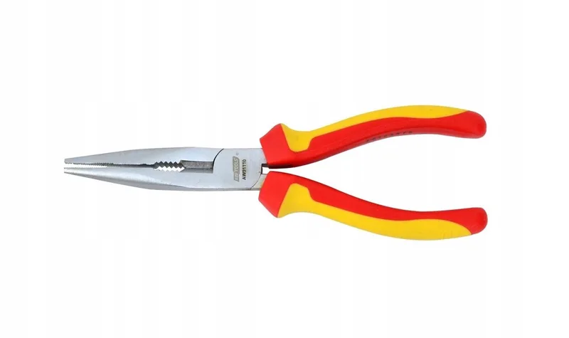 Verlengde VDE-tang 1000V, 180mm, geïsoleerd, CrV-staal by AWTOOLS, Yellow – product image