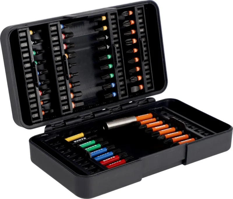 1/4" Impact Torsie Bitset – 54-delig – 66IM/54C-1 – TORX®, Hex, Pozidriv, Phillips, Robertson – Inclusief stevige opbergkoffer de Bahco – image du produit