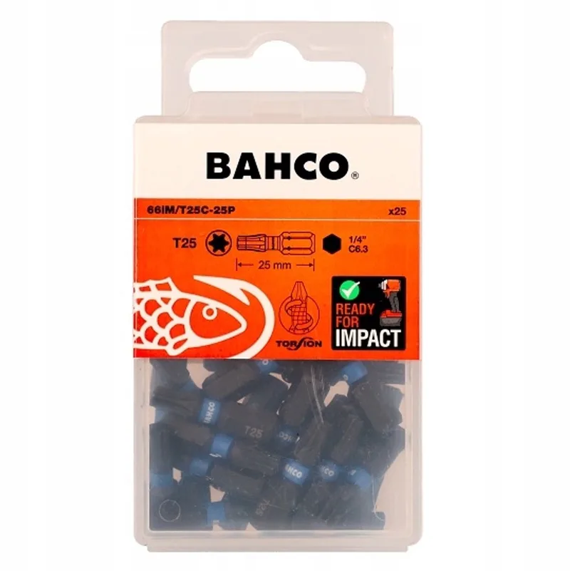 25x Bahco Torx T25 Slagdop 1/4" 25mm von Bahco – Produktbild
