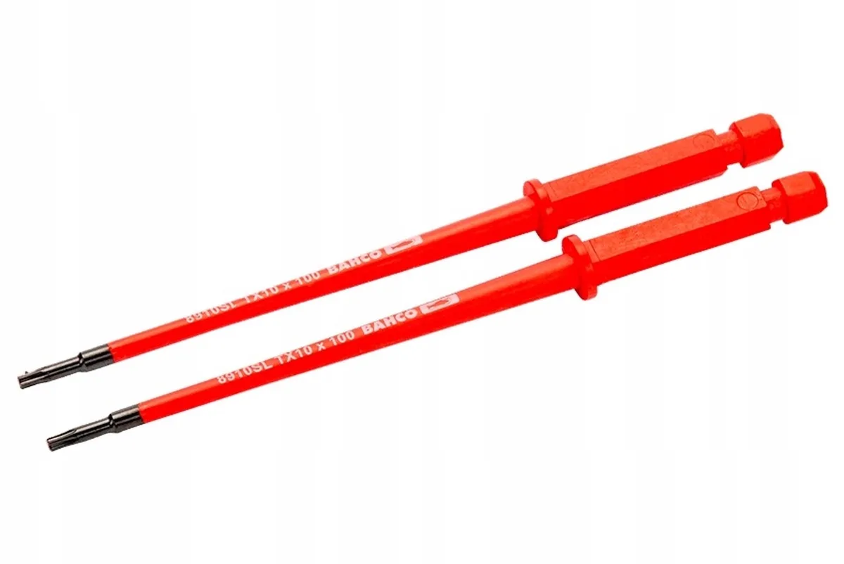 2x Geïsoleerde Torx T10 Schroevendraaier Bits, 100mm, 1000V van Bahco – productafbeelding