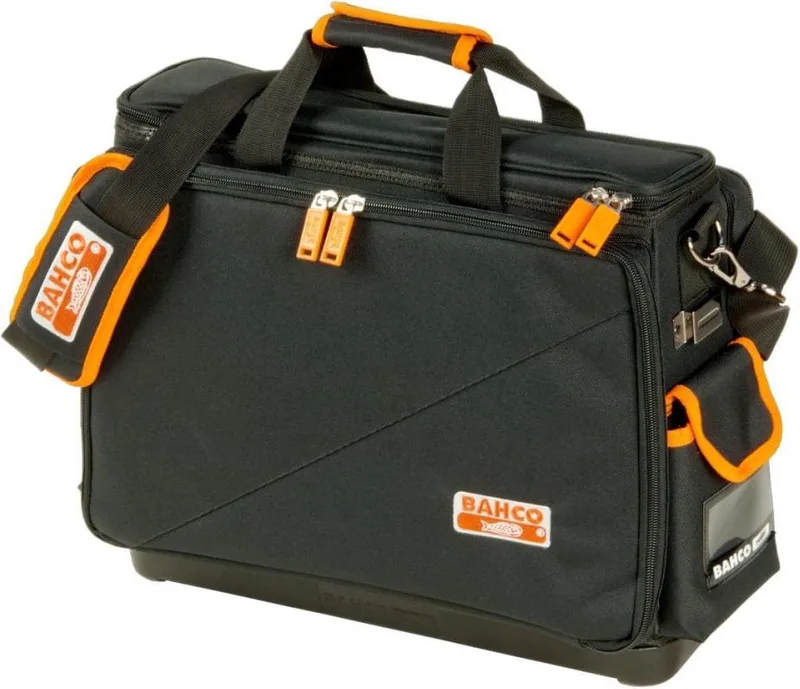 Werkzeugtasche Mit Laptopfach 17l 370 Mmx150 Mmx435 Mm von Bahco, Schwarz, Orange – Produktbild