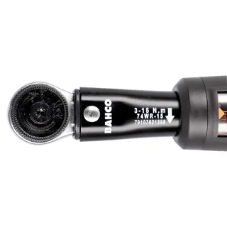 74WR-25 Momentsleutel Met ratel, Met doorsteekvierkant, Uitschakelend, Voor insteekgereedschap 5 - 25 Nm de Bahco, Kleurloos – image du produit 5 sur 6