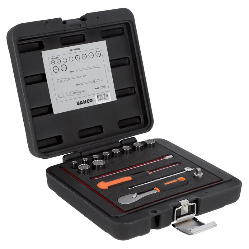 A6716dm 1/4´ ´ Dopsleutel-en Ratelset 15 Stukken by Bahco – product image 1 of 3