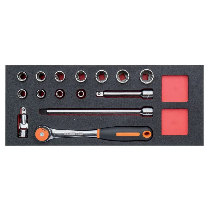Jeu De Douilles Et De Cliquet 1/2´´ 1-3 Fit&go 15 Pièces de Bahco – image du produit 2 sur 3