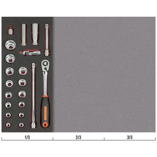 Bahco 1/2´´ 1-3 Fit&go Steckschlüssel-und Ratschensatz 21 Stücke von Bahco – Produktbild 3 von 3