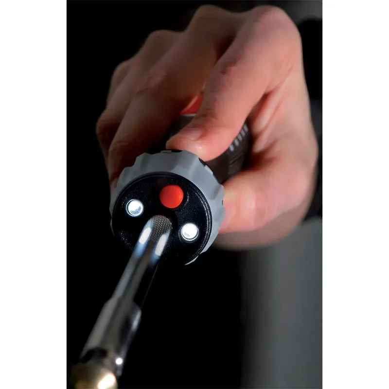 Bahco 1-4´´ Hex Screwdriver With Led Light And Ratchet For Phillips Pozidriv And Slotted 135 Mm Platte Schroevendraaier de Bahco – image du produit 5 sur 6