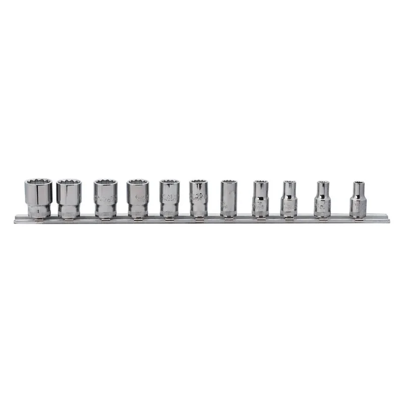 Bahco 1/4´´ Square And Metric Bi-hexagonal Profile-rail Dopsleutelset 11 Eenheden de Bahco – image du produit 1 sur 2