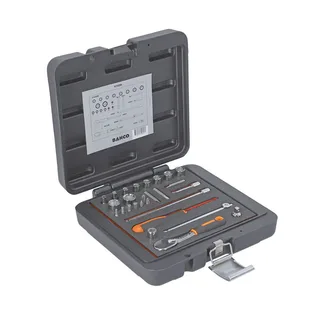 Bahco 1/4´´ Square Metric Hexagonal Profile And Ratchet Pear-type Head-extensions Dopsleutelset 21 Eenheden de Bahco – image du produit 1 sur 3