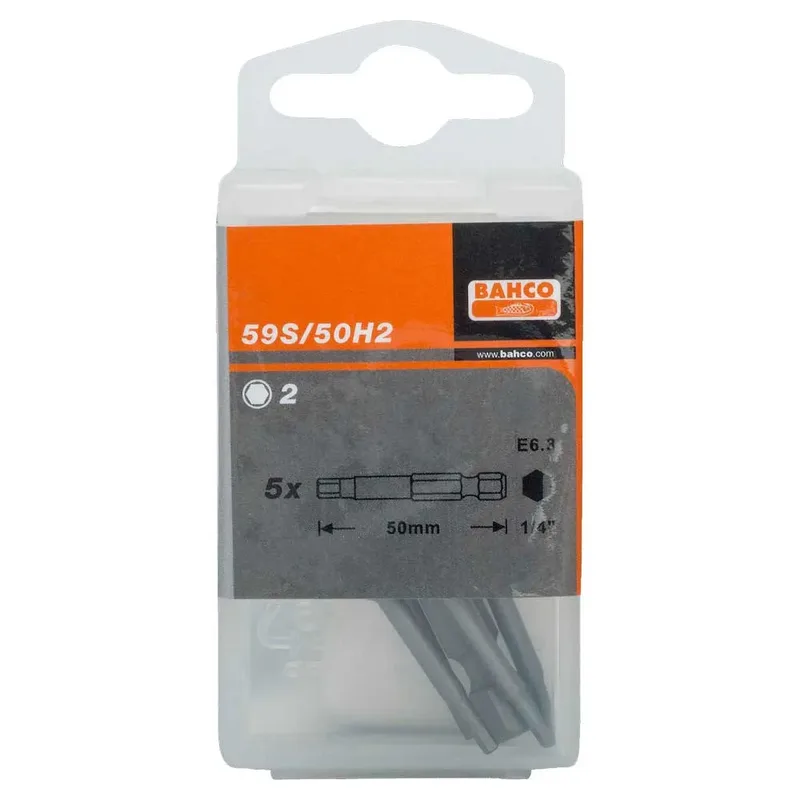 Embouts De Tournevis Standard 1/4´´ Pour Vis à Tête Hexagonale Métrique 50 Mm 5 Unités de Bahco – image du produit 6 sur 6