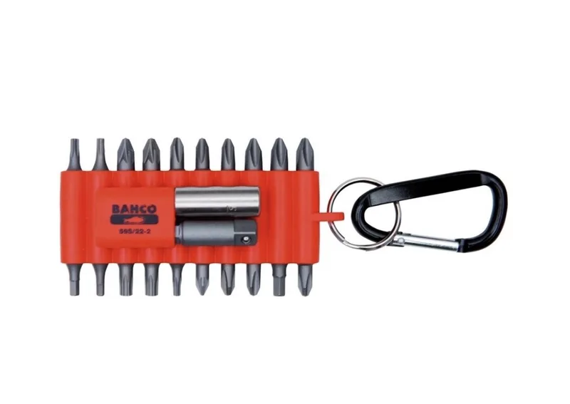Bahco 59S/22-2 Standaard schroevendraaierbitset, bithouder en bithouderadapter 1/4" - 22 stuks de Bahco, Orange – image du produit