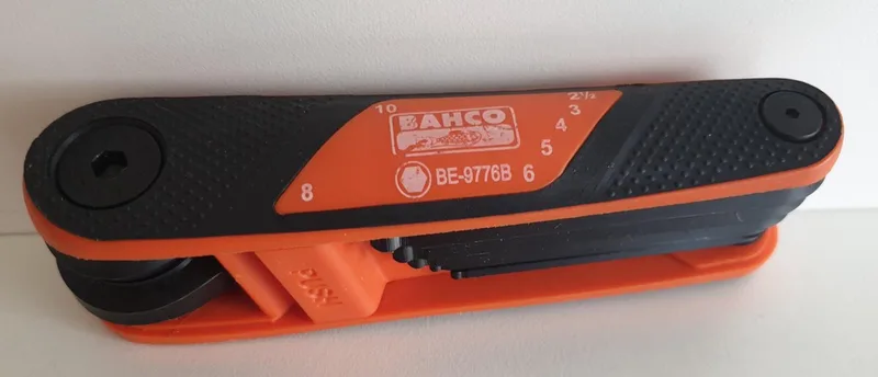BE-9776B HAAKSE STIFTSLEUTELSET MET KOGELKOP, 7-DELIG de Bahco, Orange – image du produit