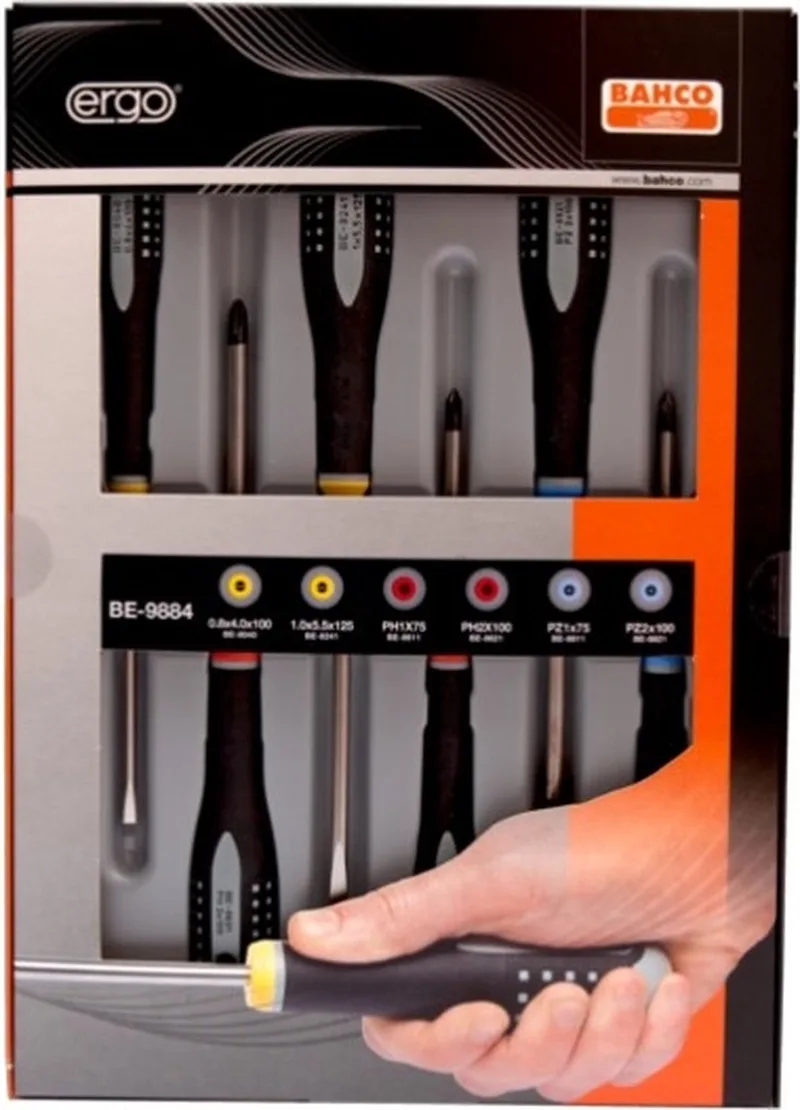 BE-9884 ERGO™ schroevendraaierset, 6-delig by Bahco, Silver – product image