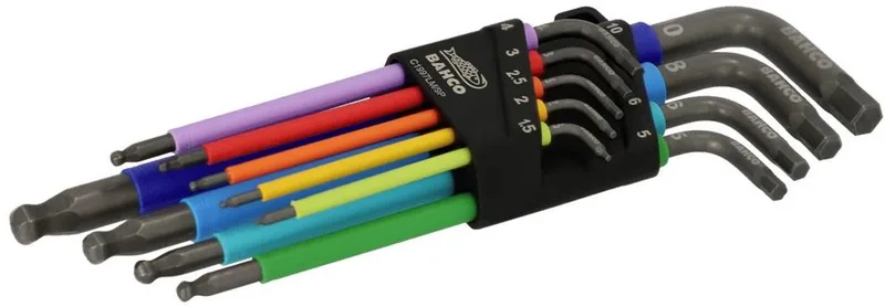 Jeu De Clés Allen Hex & Ball End 1.5mm-10mm 9 Pièces de Bahco, Kleurloos – image du produit
