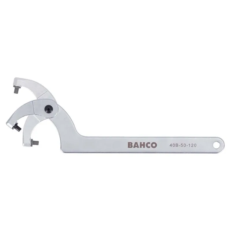 Chrome Finish Adjustable Hook 50-120 Mm 285 Mm Steeksleutel de Bahco – image du produit 5 sur 6