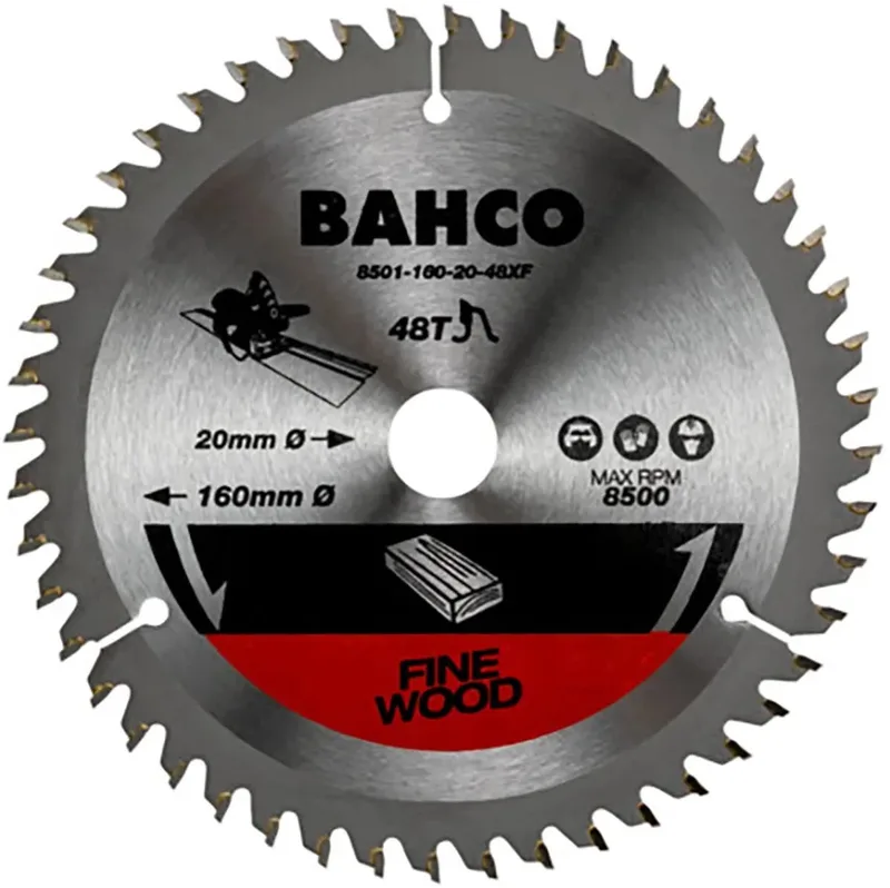 Lame De Scie Circulaire Avec 48 Dents Pour Scies Plongeantes Dans Le Bois 165 Mmx20 Mm de Bahco – image du produit