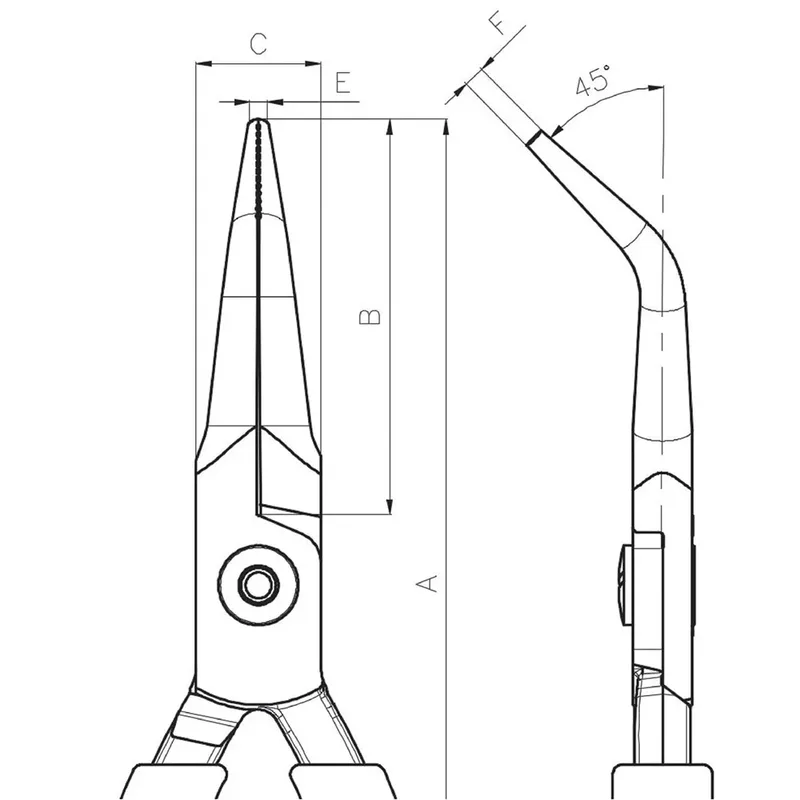 Compacte Halfronde Punttang Met 45° Gebogen Punt En Pvc-handgreep 141 Mm by Bahco – product image 6 of 6