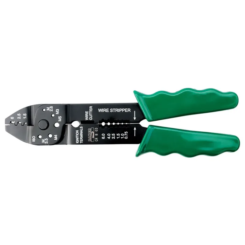 Crimp-knip-en Striptang Met Groene Handgreep 14 Awg-10 Awg by Bahco – product image 1 of 3