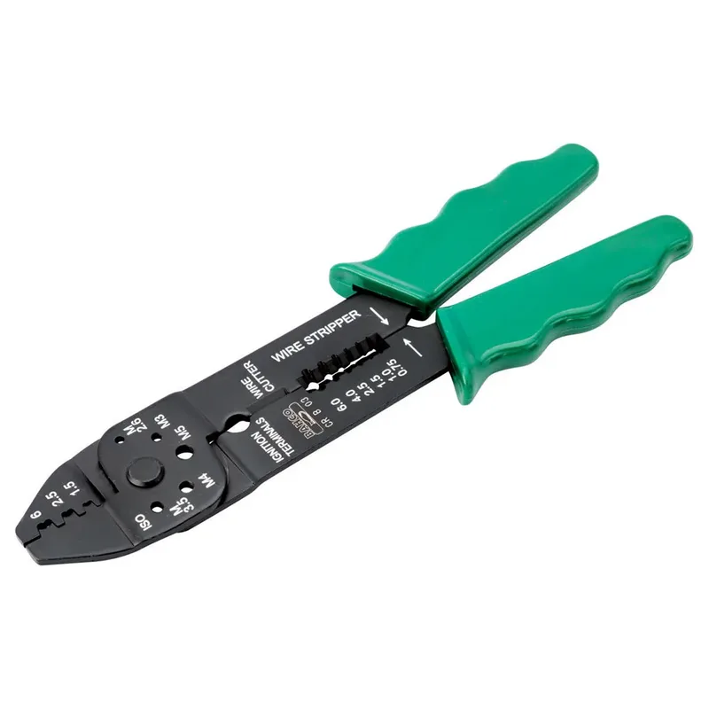 Crimp-knip-en Striptang Met Groene Handgreep 14 Awg-10 Awg by Bahco – product image 2 of 3