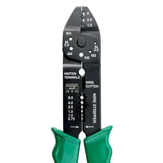 Crimp-knip-en Striptang Met Groene Handgreep 14 Awg-10 Awg by Bahco – product image 3 of 3