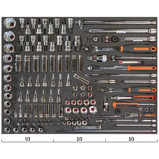 Ff1a08 1/4´´ 1/2´´ 3/8´´ 3-3 Fit&go Ratelset Met Bits En Doppen 138 Stukken by Bahco – product image 3 of 3