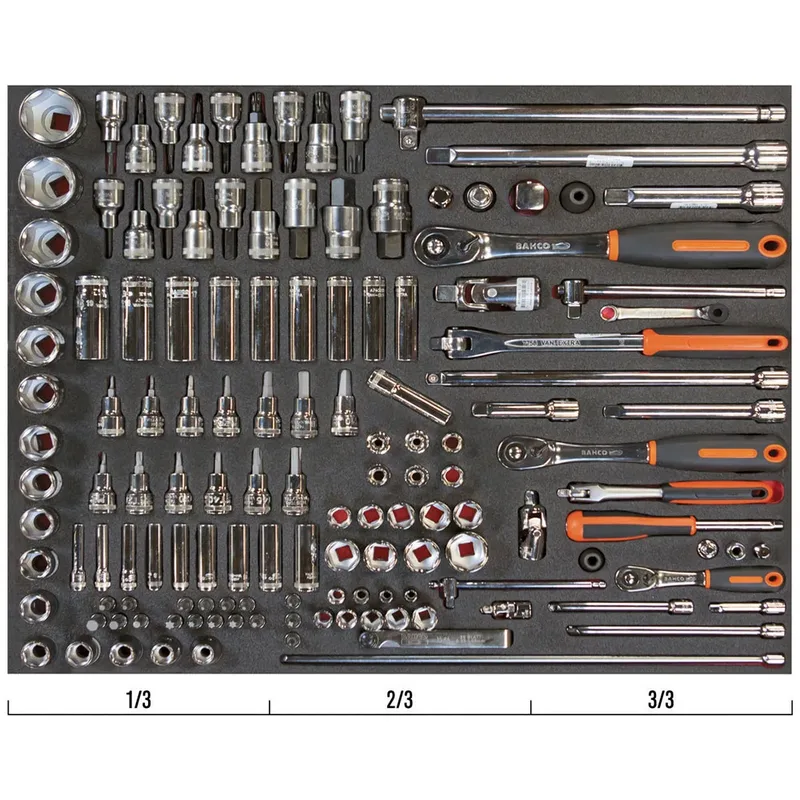 Ff1a08 1/4´´ 1/2´´ 3/8´´ 3-3 Fit&go Ratelset Met Bits En Doppen 138 Stukken by Bahco – product image 3 of 3