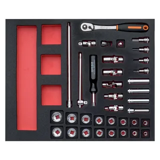 Jeu De Douilles Et De Cliquet Ff1f2101 3/8´´ 2-3 Fit&go 36 Pièces de Bahco – image du produit 2 sur 3