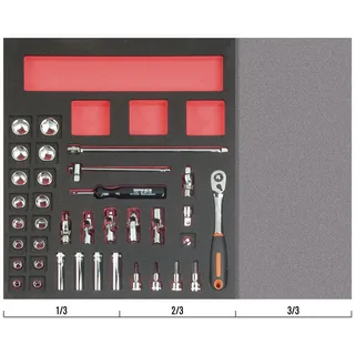 Jeu De Douilles Et De Cliquet Ff1f2101 3/8´´ 2-3 Fit&go 36 Pièces de Bahco – image du produit 3 sur 3