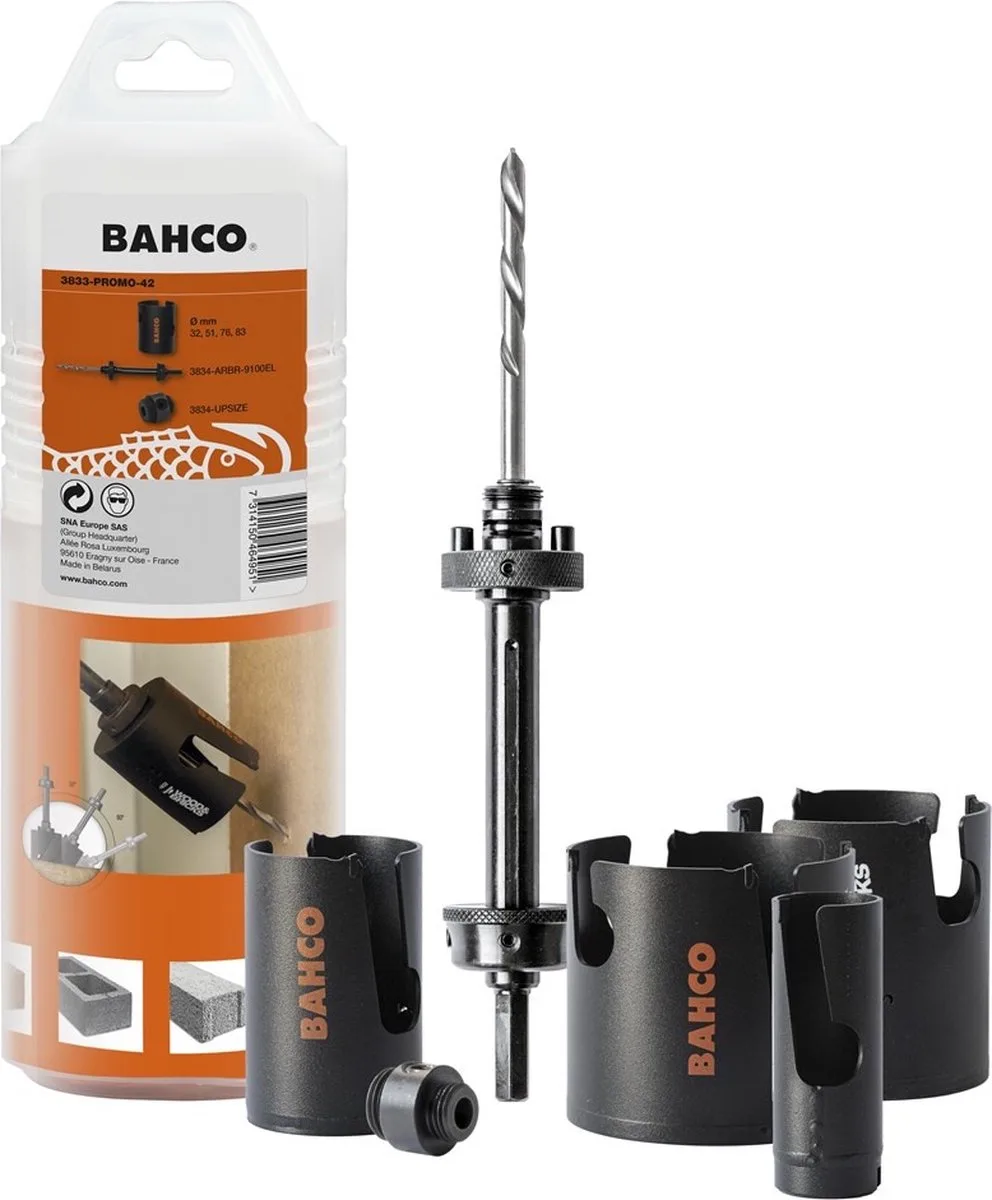 Gatzagen set Superior multi-constructie 32-83 mm (6 st.) fra Bahco – produktbillede