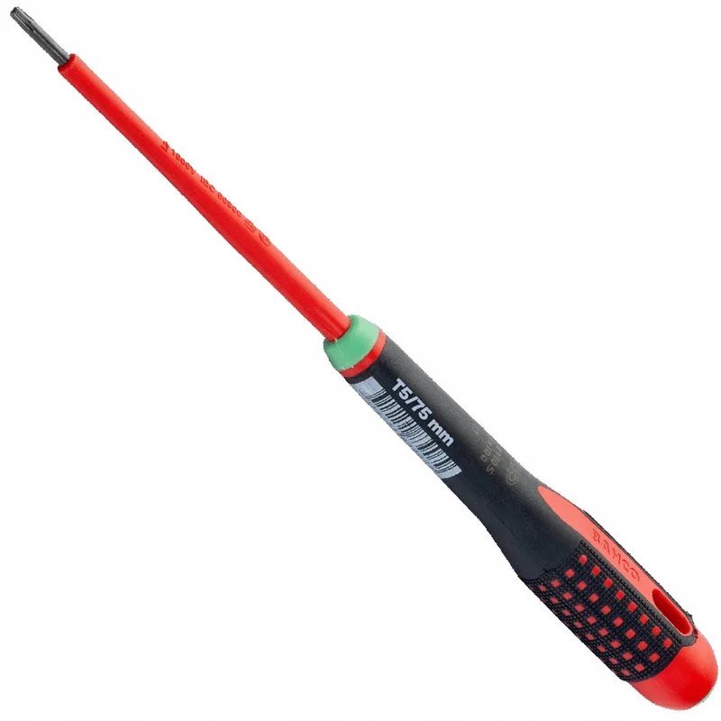 Geïsoleerde Torx Schroevendraaier T5 x 75mm VDE von Bahco, Rot – Produktbild