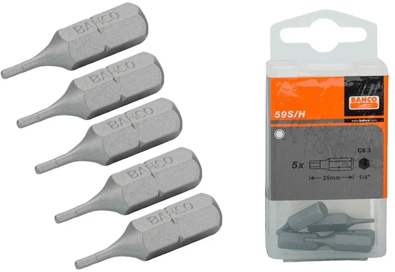H3 Inbus Schroefbits 1/4" 25mm 5 Stuks by Bahco – product image