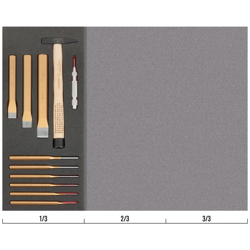 Jeu De Marteaux Burins Plats Et Poinçons En Plateau Mousse 1-3 Fit&go 11 Unités de Bahco – image du produit 2 sur 3