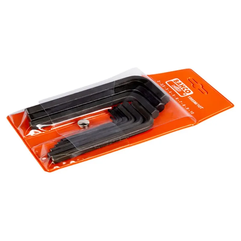 Hex And Metric Set With Phosphate Finish 2 Mm 10 Mm Inbussleutelset 10 Eenheden by Bahco – product image