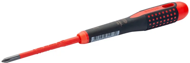 Insulated Slim Ergo™ Phillips Screwdriver With Ph1 Tri-component Handvat Rood van Bahco, Meerkleurig – productafbeelding