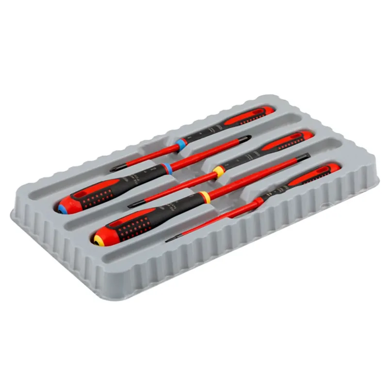 Insulated Slim Ergo™ Pozidriv And Slotted With Tri-component Handle 5 Pack Schroevendraaierset by Bahco – product image