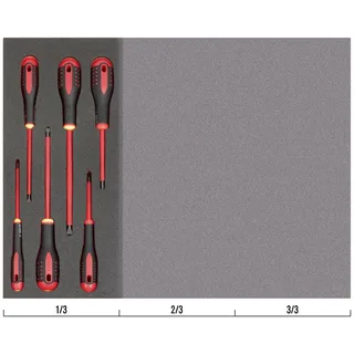 Jeu De Tournevis Insulated Slotted And Phillips In Foam Tray 1-3 Fit&go 45 Mmx181 Mmx445 Mm 6 Unités de Bahco, Multicolore – image du produit 3 sur 3