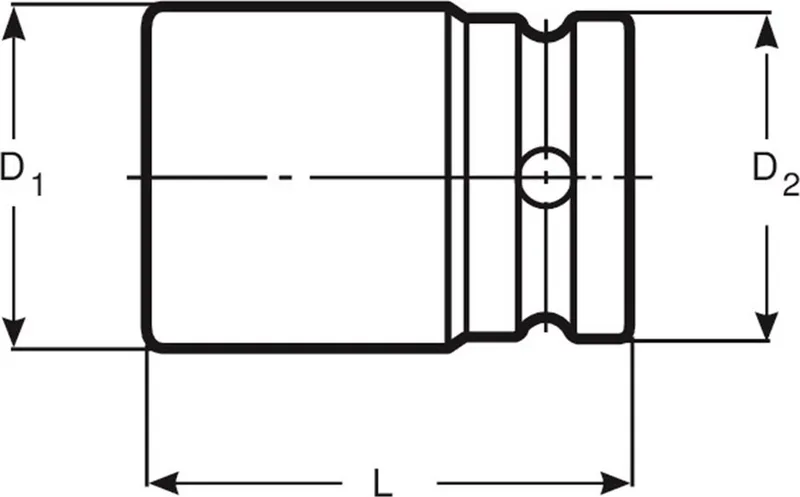 K7806M-19 Lange krachtdop - 19mm - 1/2" (L=80mm) by Bahco, Gefosfateerd – product image