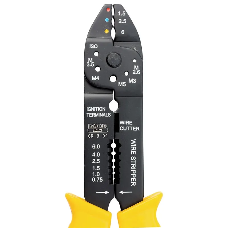 Pince à Sertir Couper Et Dénuder Avec Poignée Jaune 20 Awg-10 Awg de Bahco – image du produit 3 sur 3
