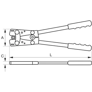 Pince à Sertir Pour Cosses Non Isolées 360 Mm de Bahco – image du produit 4 sur 4