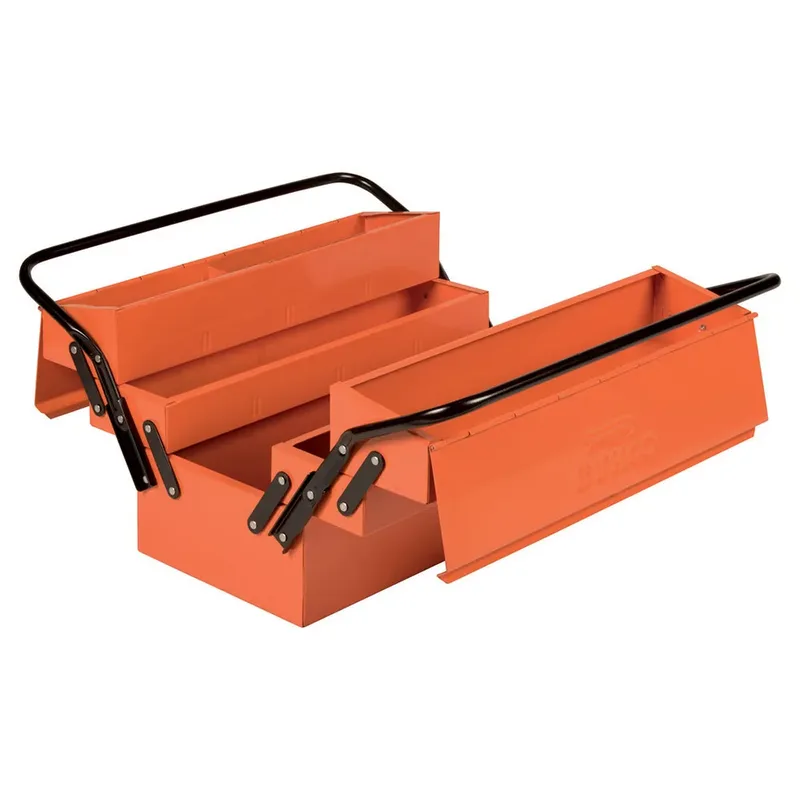 Metal Gereedschapskist Met De Mogelijkheid Om Een Hangslot Te Plaatsen 315 Mmx210 Mmx435 Mm 5 Compartimenten van Bahco – productafbeelding 2 van 2