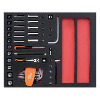 Pear Head Set And 1/4´´ Sockets In Foam Tray 2/3 Fit&go Ratel 44 Eenheden de Bahco – image du produit 2 sur 3