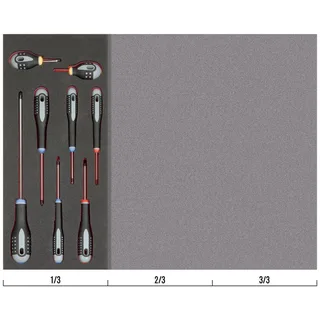 Phillips And Pozidriv Slotted In Foam Tray 1-3 Fit&go Schroevendraaierset 8 Eenheden by Bahco – product image 3 of 3