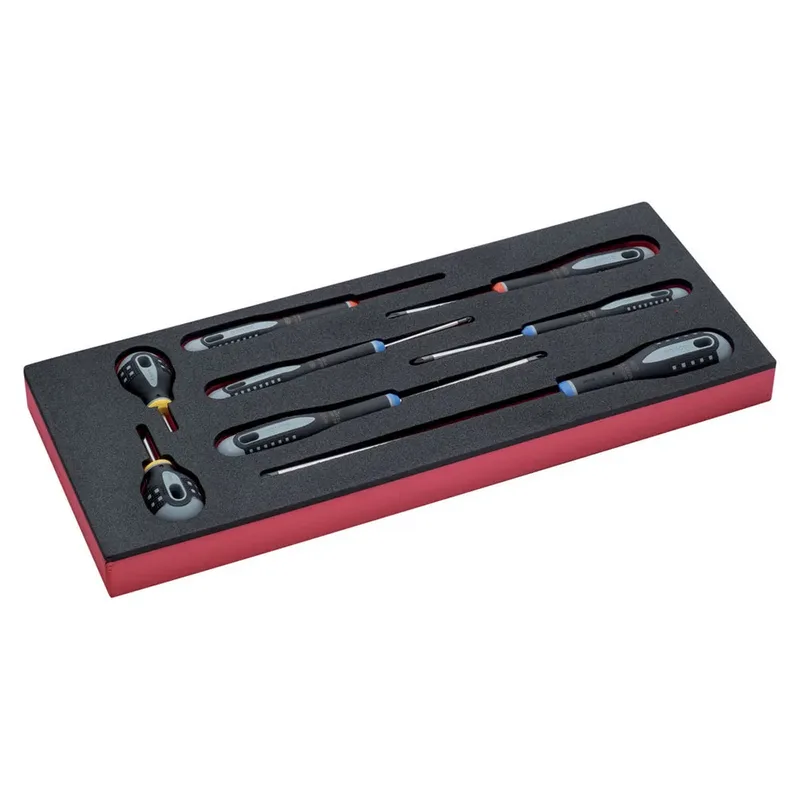 Phillips And Pozidriv Slotted In Foam Tray 1-3 Fit&go Schroevendraaierset 8 Eenheden by Bahco – product image 1 of 3