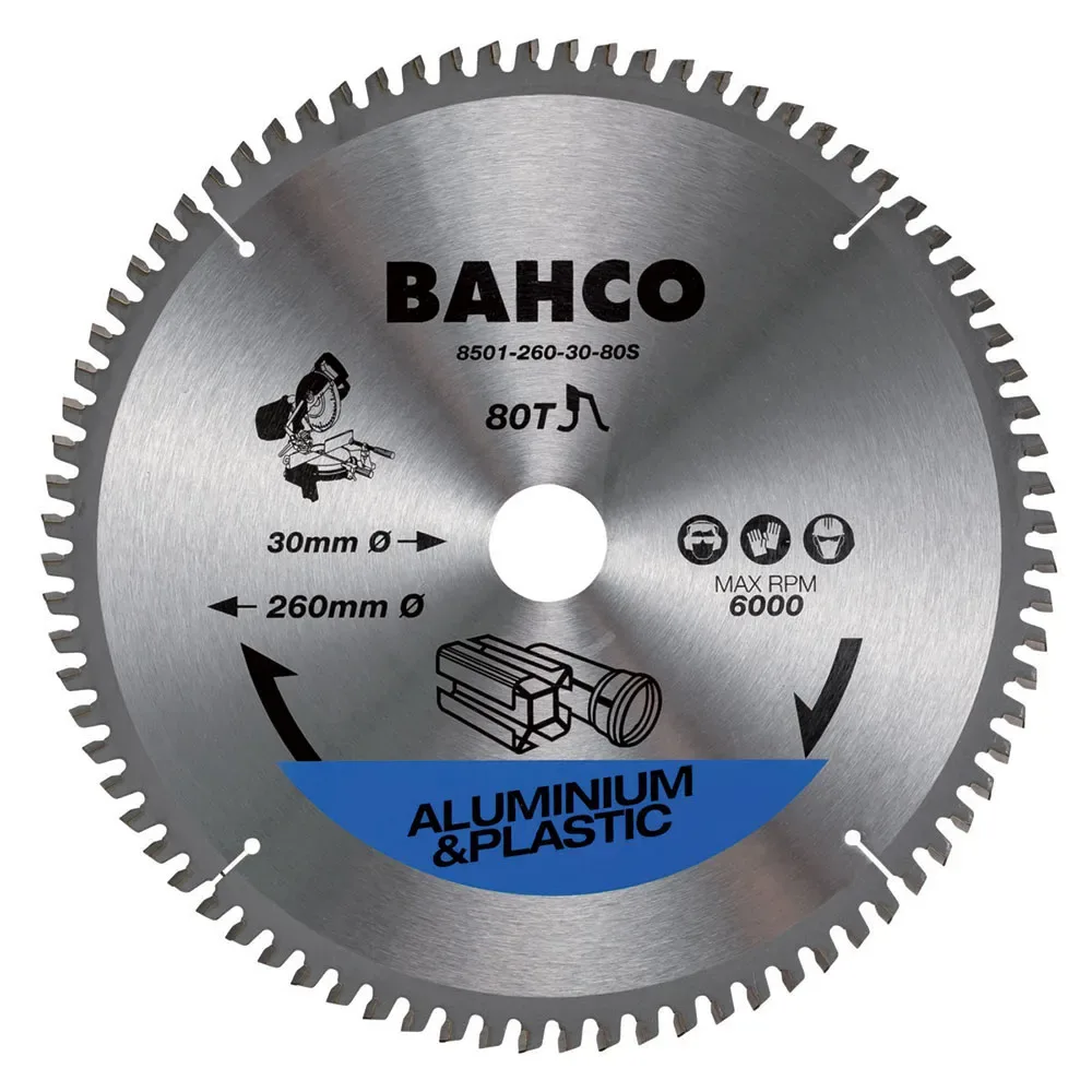 Lame De Scie Circulaire En Aluminium Avec 80 Dents Pour Scies à Onglets Dans Et Plastique 260 Mmx30 Mm de Bahco – image du produit